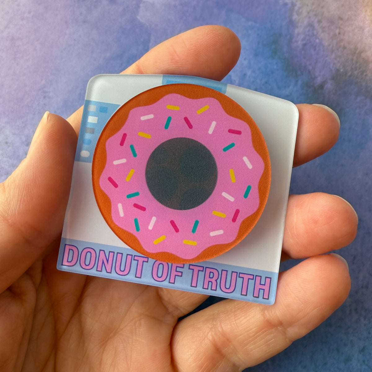Donut of Truth - Spinning Acrylic Swappable Badge Reel Design TOP