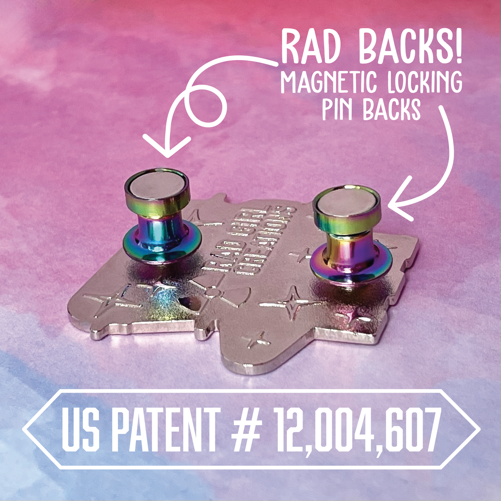 rad backs magnetic pin back magnet pin converter locking pin back clutch enamel pin