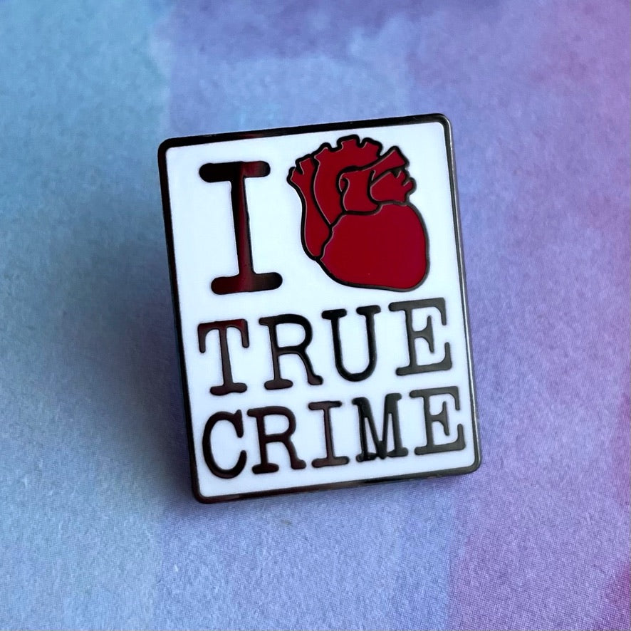 I Heart True Crime Pin