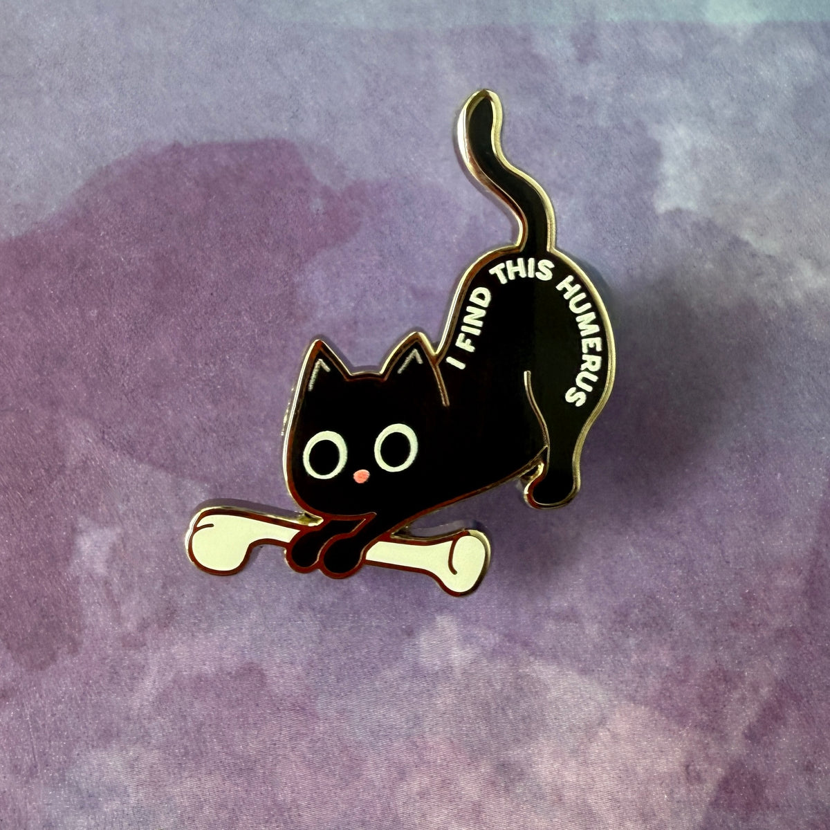 I Find This Humerus Kitty Pin