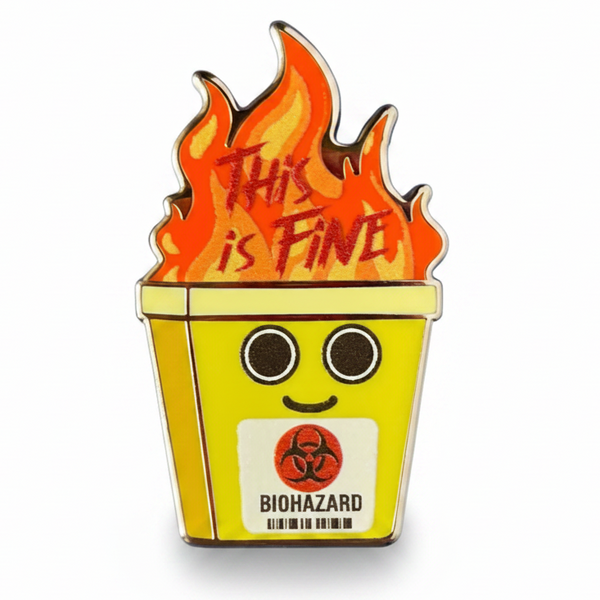 Biohazard Trash Pin - Rad Girl Creations - Medical Enamel Pin