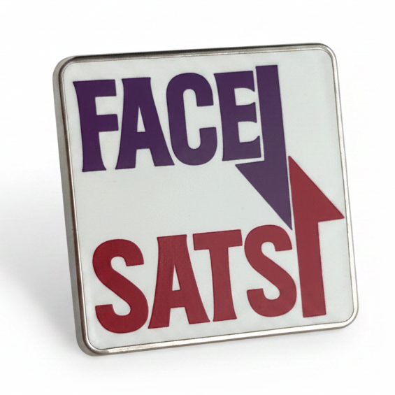 Face Down, Sats Up Pin