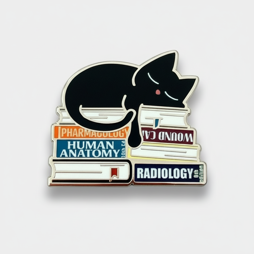 Study Kitty Pin