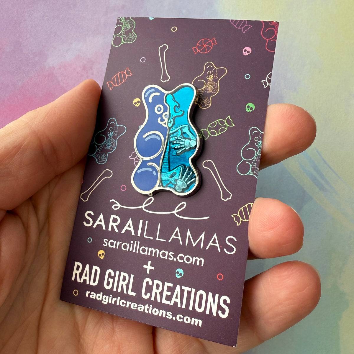 Gummy Bones Pin - Sarai Llamas Artist Collection