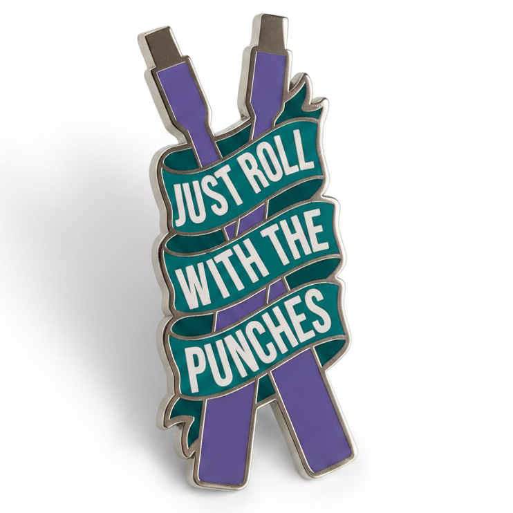 Roll With the Punches Pin - Purple