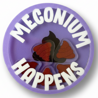 Meconium Happens - Shaker Swappable Badge Design TOP