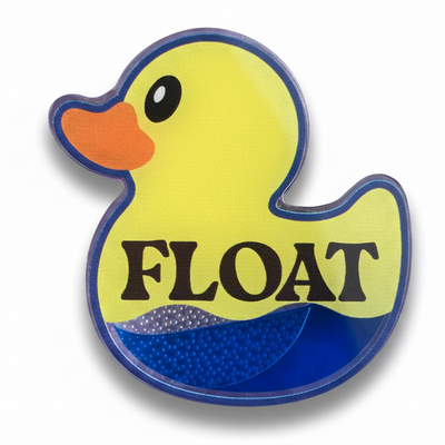 Float Ducky - Liquid Filled Swappable Badge Design TOP