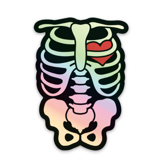 Dem Bones Decal - Holographic