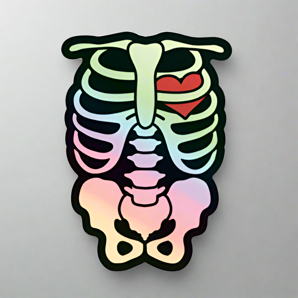 Dem Bones Decal - Holographic