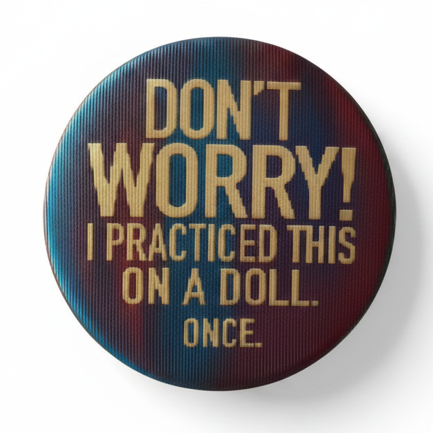 Don't Worry - Lenticular Swappable Badge Design TOP