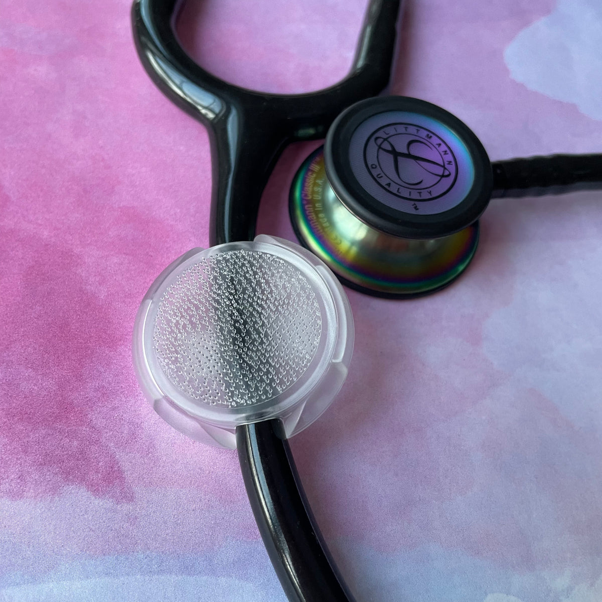 Stethoscope with Red Heart- Nurse Badge Reel - Kuwait