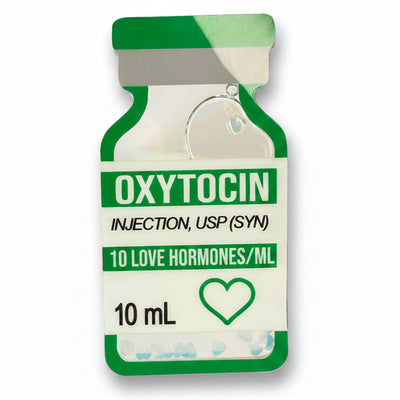 Oxytocin Vial - Liquid Filled Swappable Badge Design TOP