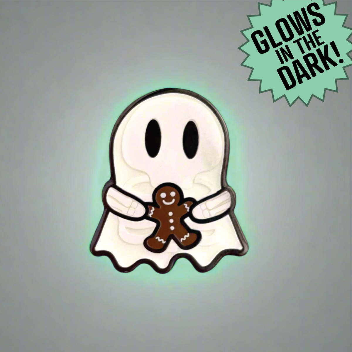 Ghosty Skeleton with Gingerbread Pin