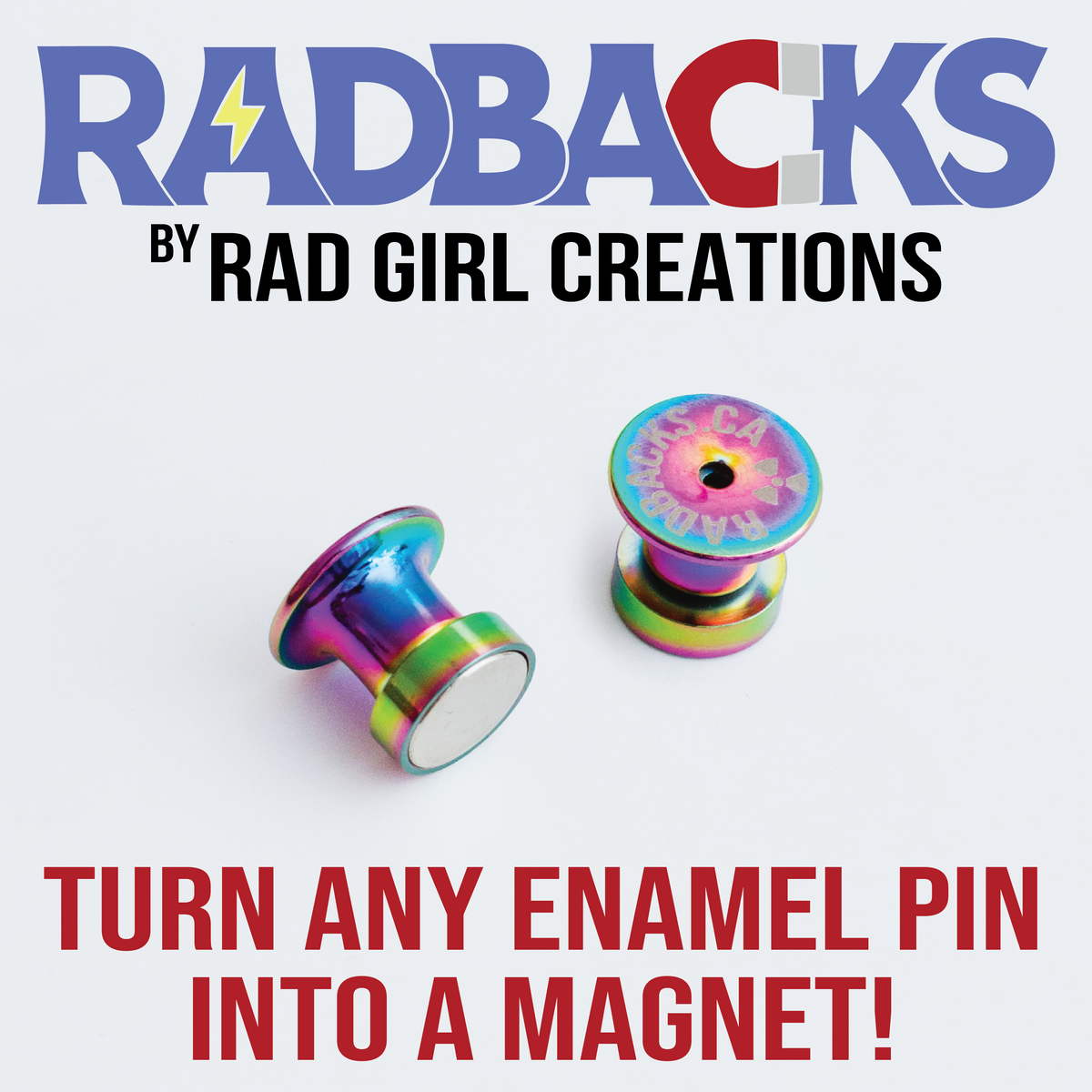 rad backs magnetic pin back magnet pin converter locking pin back clutch 