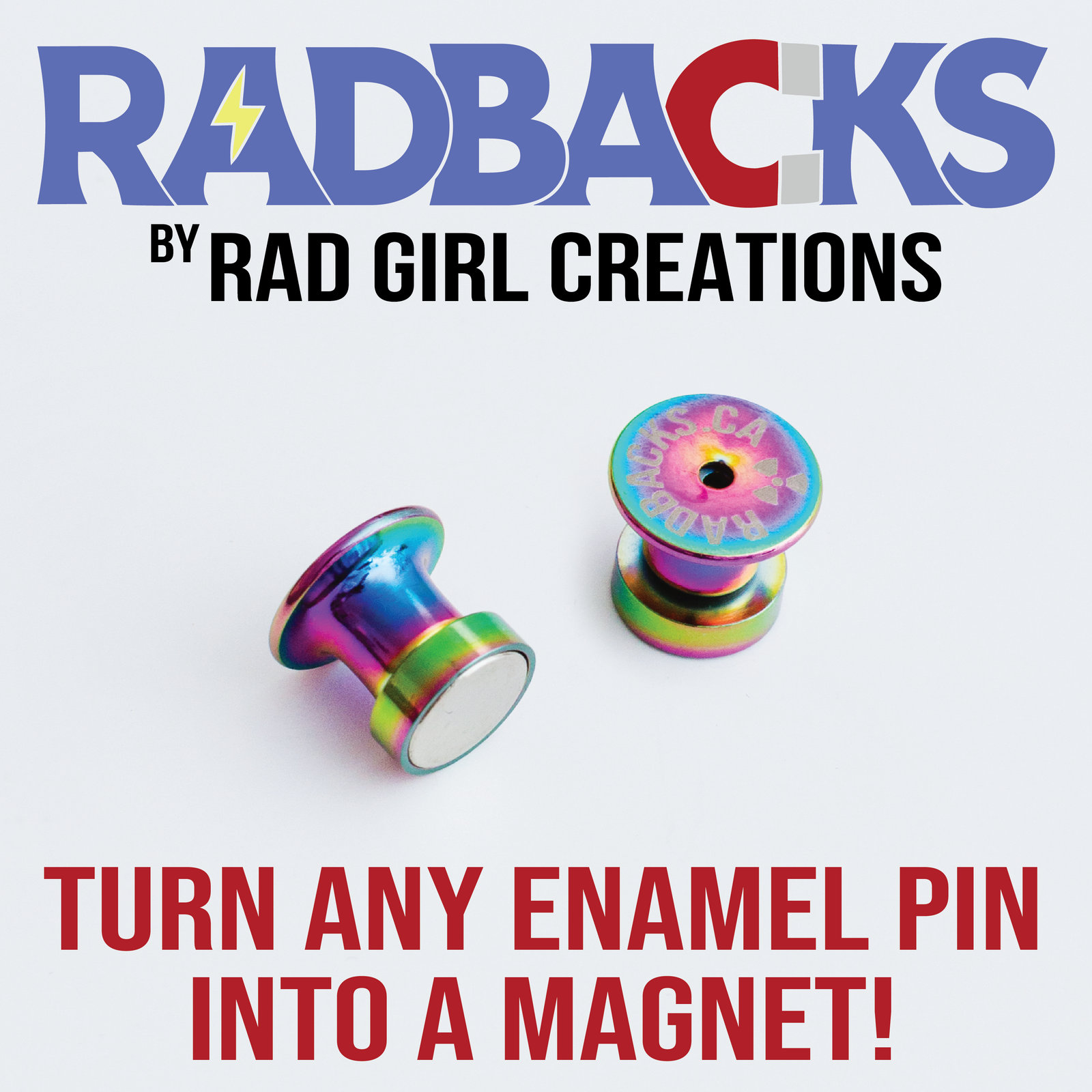 rad backs magnetic pin back magnet pin converter locking pin back clutch enamel pin