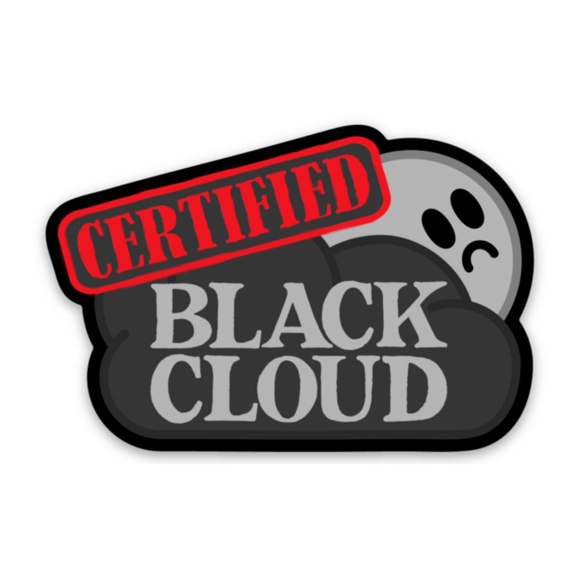 Certified Black Cloud Decal