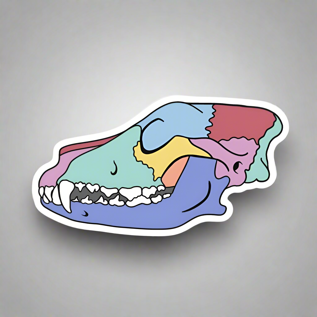 Canine Anatomy Skull Decal
