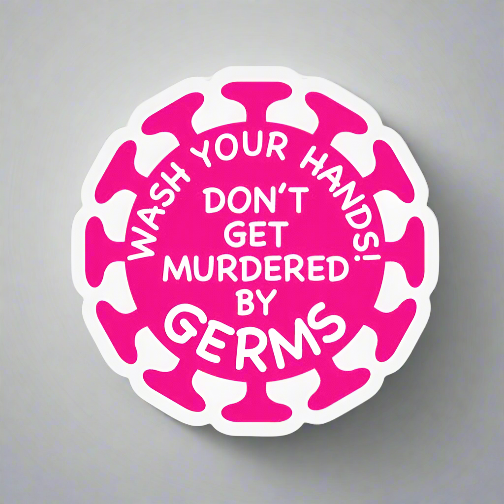 Don&#39;t Get Murdered By Germs! - H1N1 &quot;Swine Flue&quot; Edition Decal