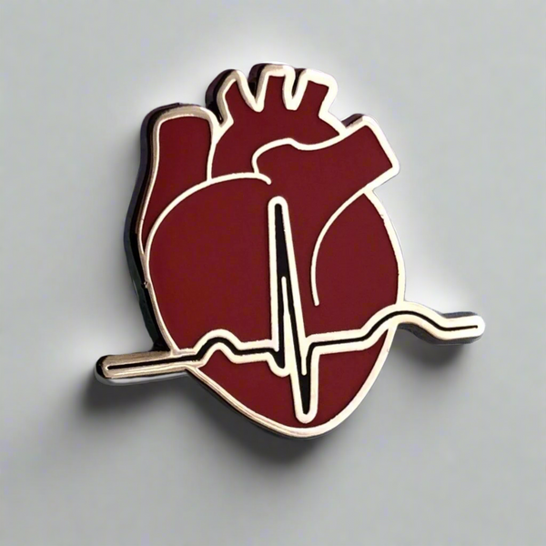 EKG Heart Pin - Rad Girl Creations - Medical Enamel Pin