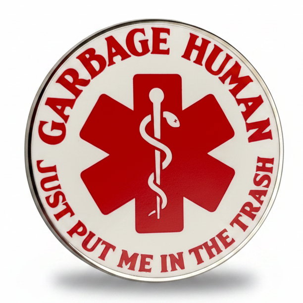 Garbage Human Pin