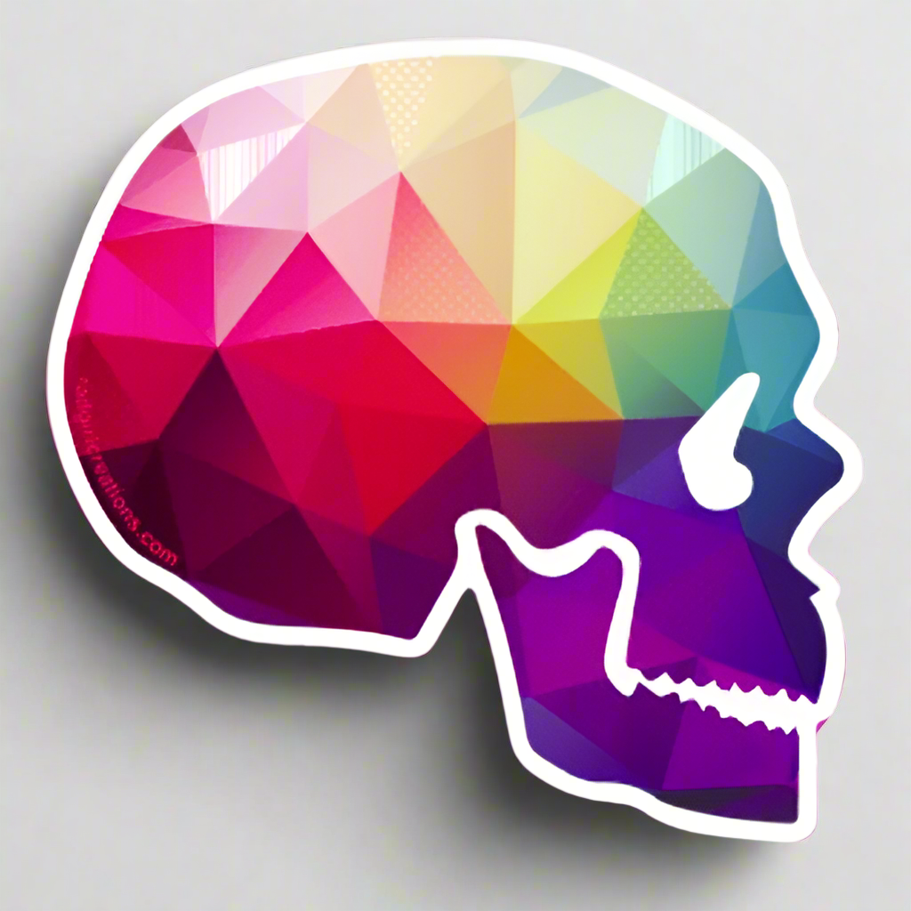 Geometricolor Skull Decal