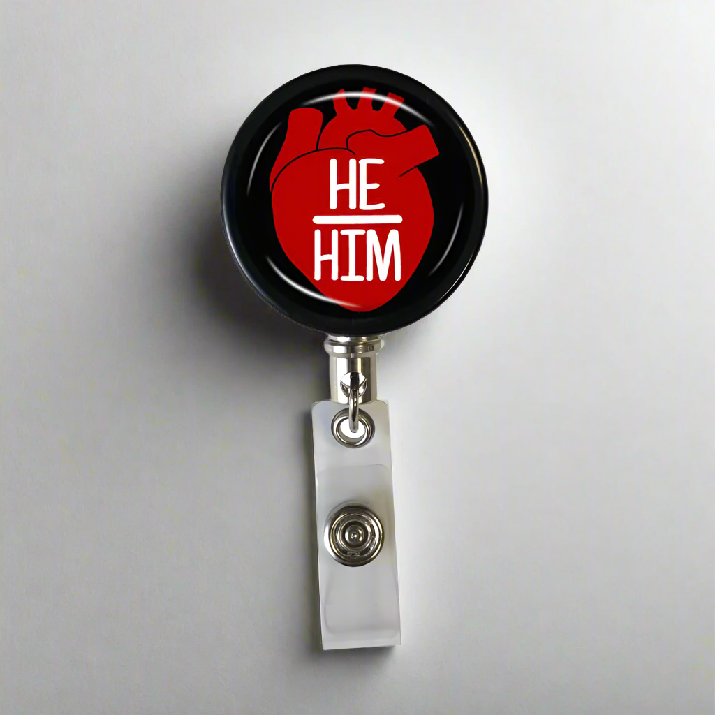 He/Him Pronoun Badge Reel