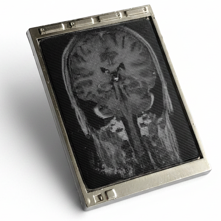 Lenticular Radiology Light Box Pin - MRI Brain Edition!