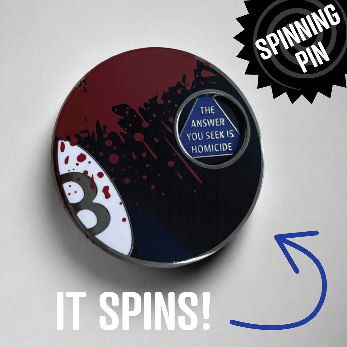 Manner of Death Magic Eight Ball Pin