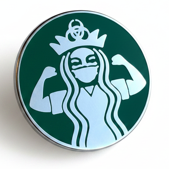 Masked Coffee Pin