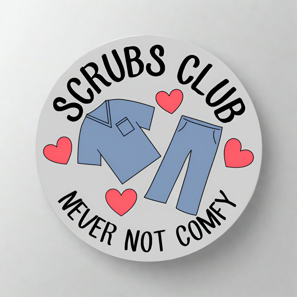 Repscrubs Sticker Scrubs Club Decal - Rad Girl Creations - Medical Decal