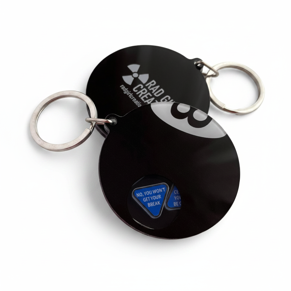 Unmagic Eight Ball Shaker Keychain