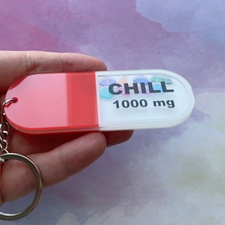 Chill Pill Shaker Keychain