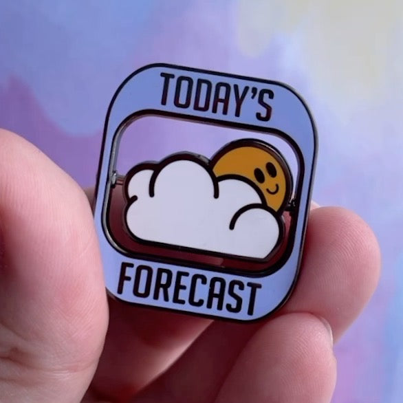 Black Cloud Spinning Pin - Rad Girl Creations - Medical Enamel Pin