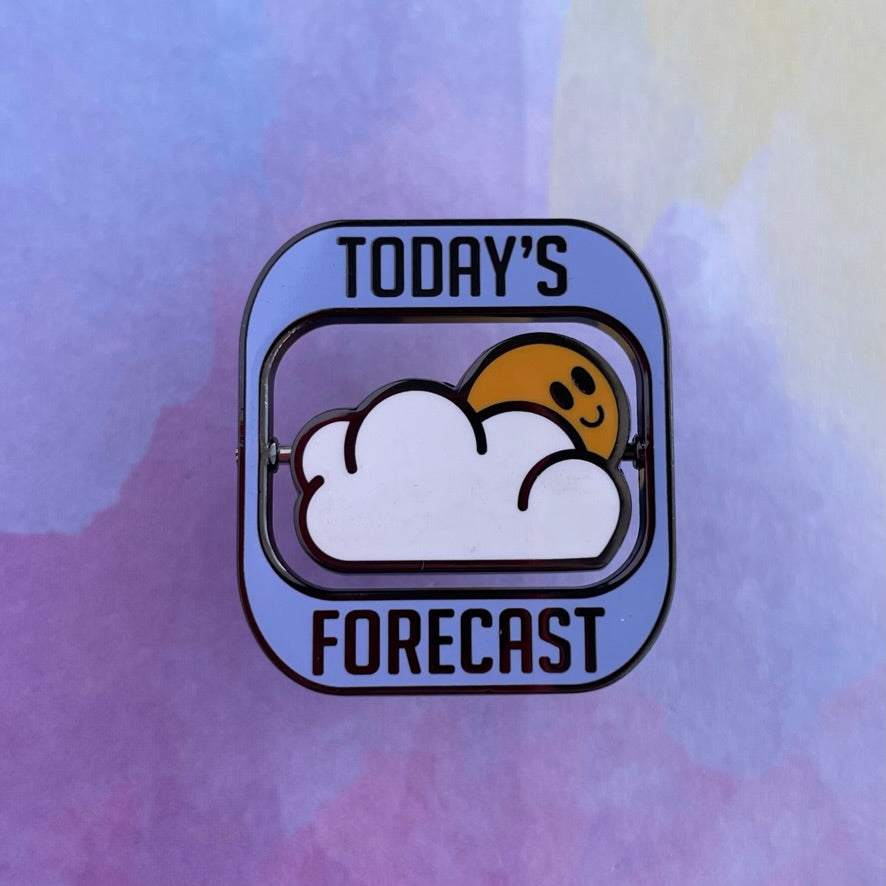 Black Cloud Spinning Pin - Rad Girl Creations - Medical Enamel Pin