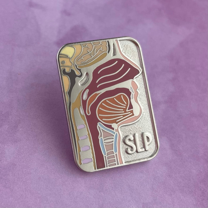 SLP Anatomy Pin - Rad Girl Creations Medical enamel pins