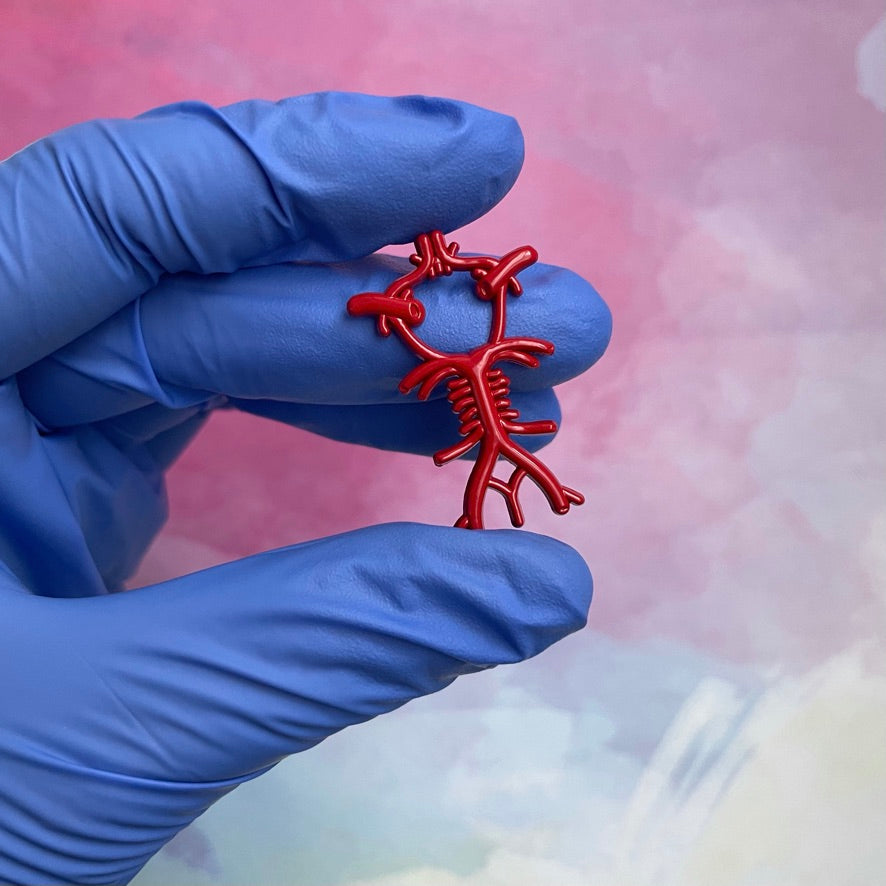 Circle of Willis Pin - Rad Girl Creations Medical enamel pins