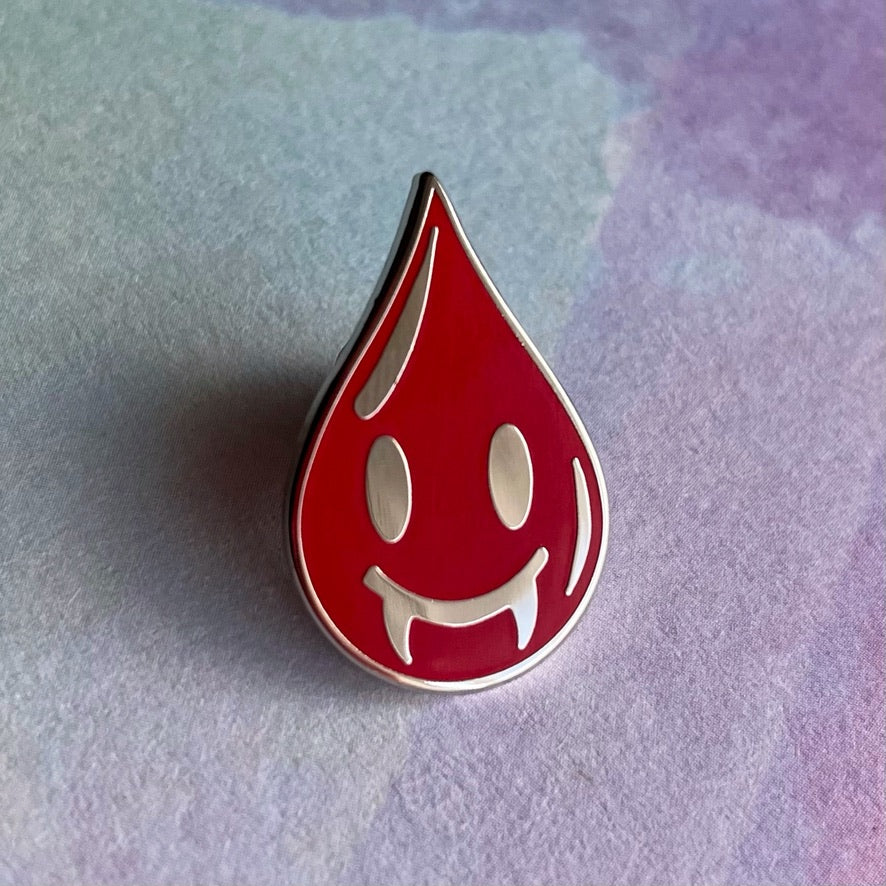 Vampire Blood Drop Pin - Rad Girl Creations Medical enamel pins
