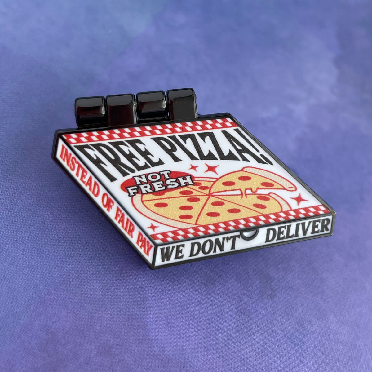 Eat the Rich Pizza Pin