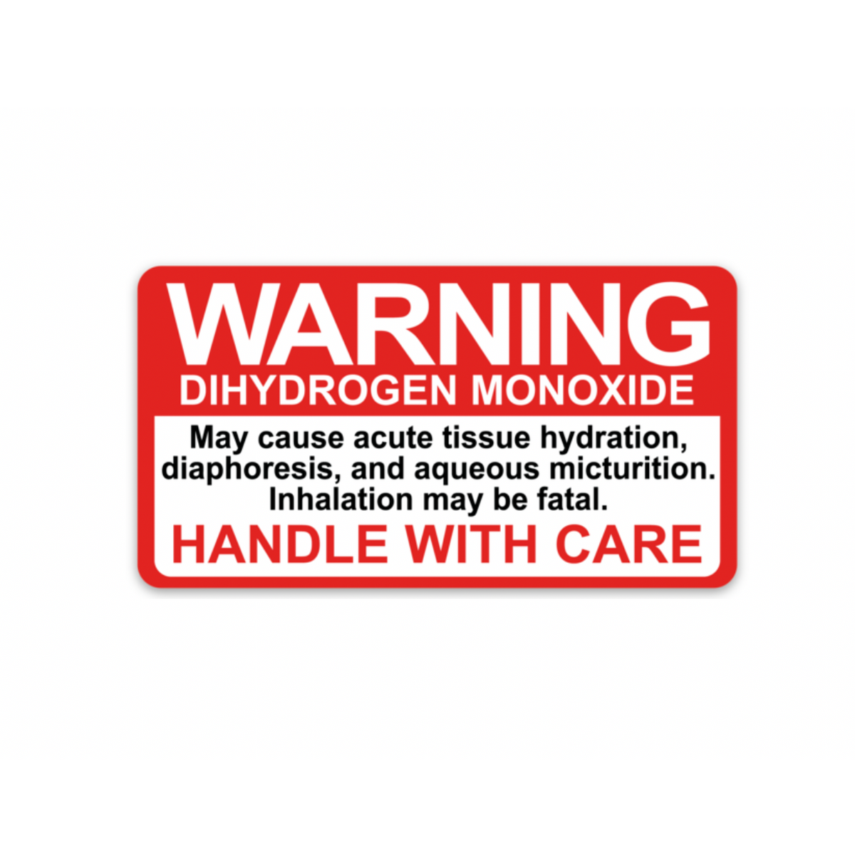 Dihydrogen Monoxide Decal