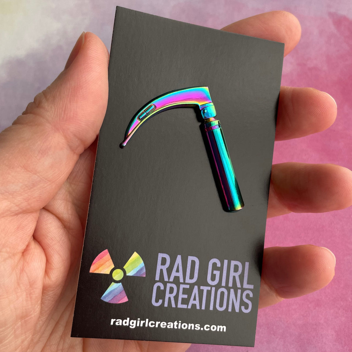 Mac Blade Pin  - Rainbow Anodized