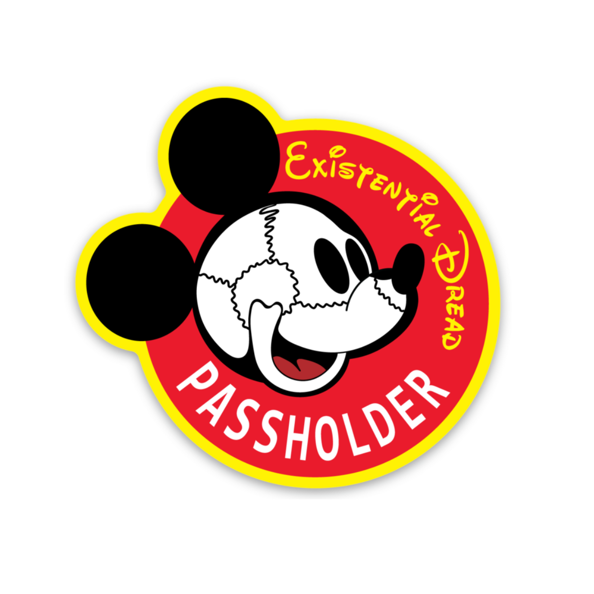 Existential Dread Passholder Decal - Rad Girl Creations Medical enamel pins
