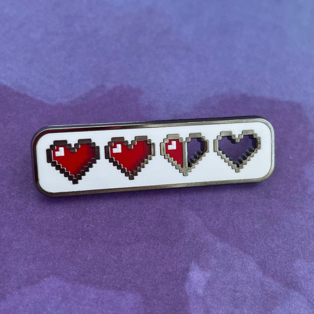 Pixel Health Pin - Rad Girl Creations Medical enamel pins