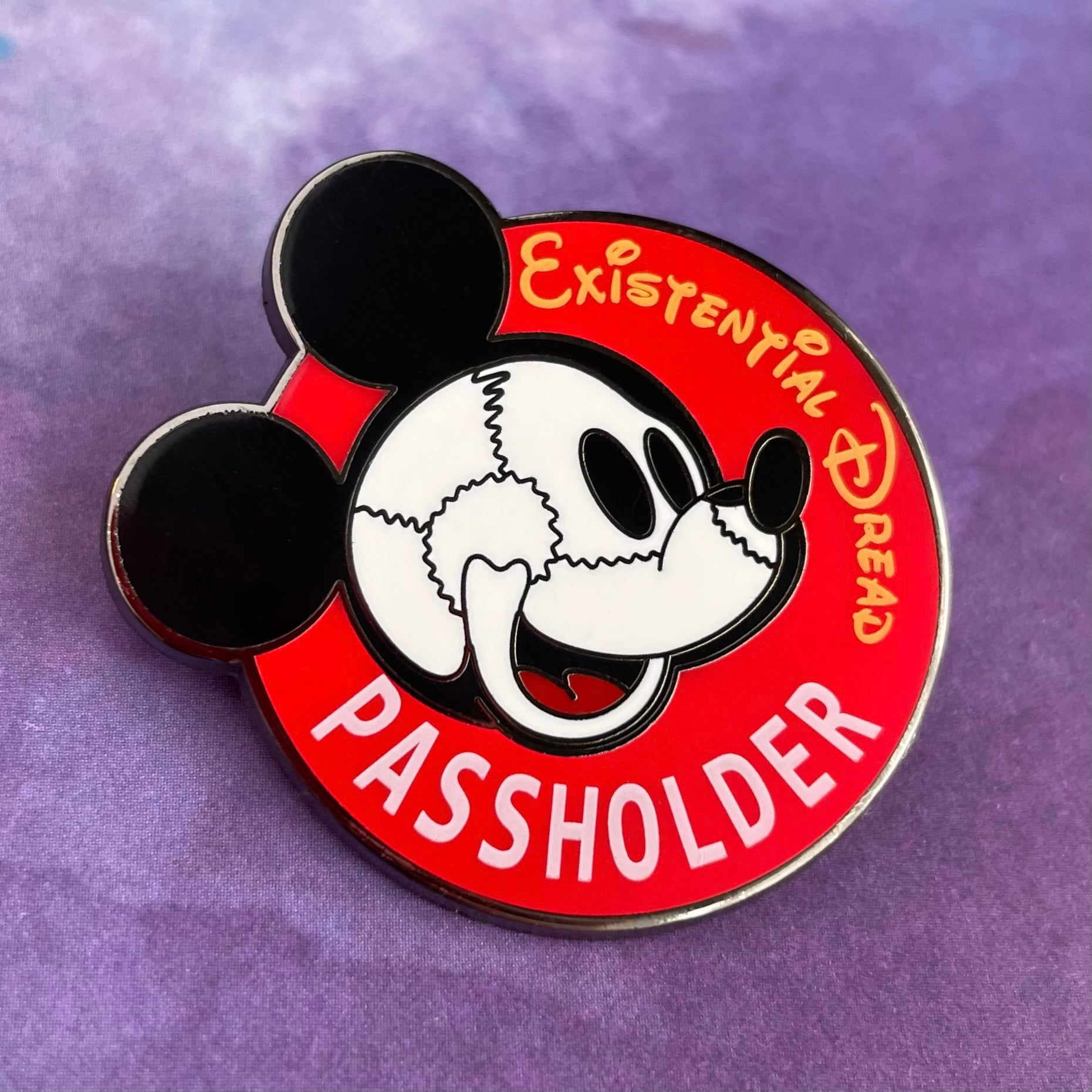 Existential Dread Passholder Pin - Rad Girl Creations Medical enamel pins