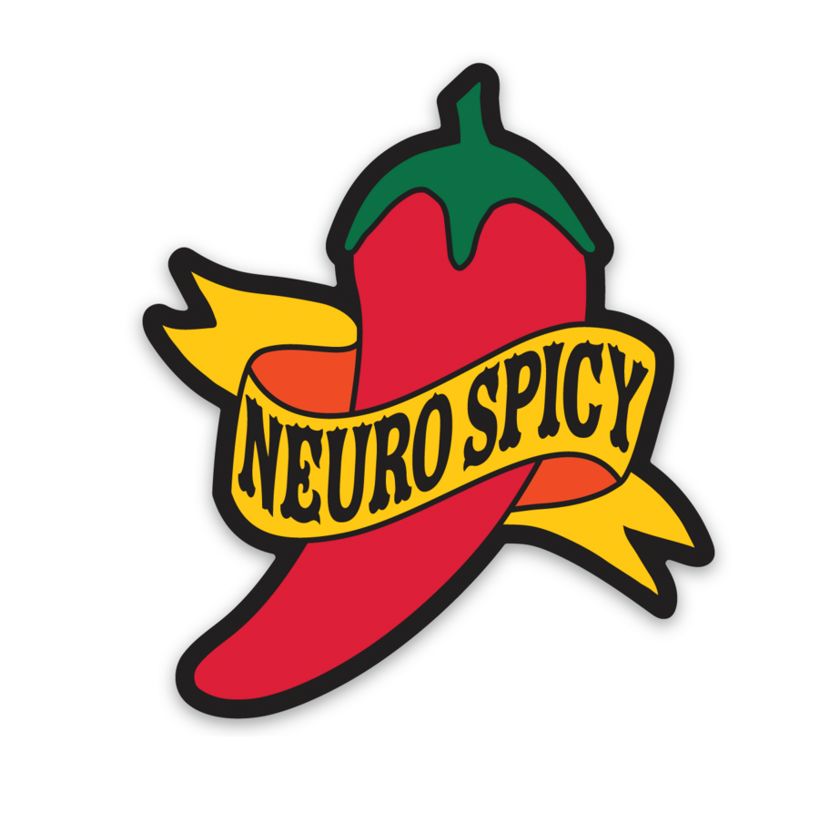 Neuro Spicy Decal - Rad Girl Creations Medical enamel pins