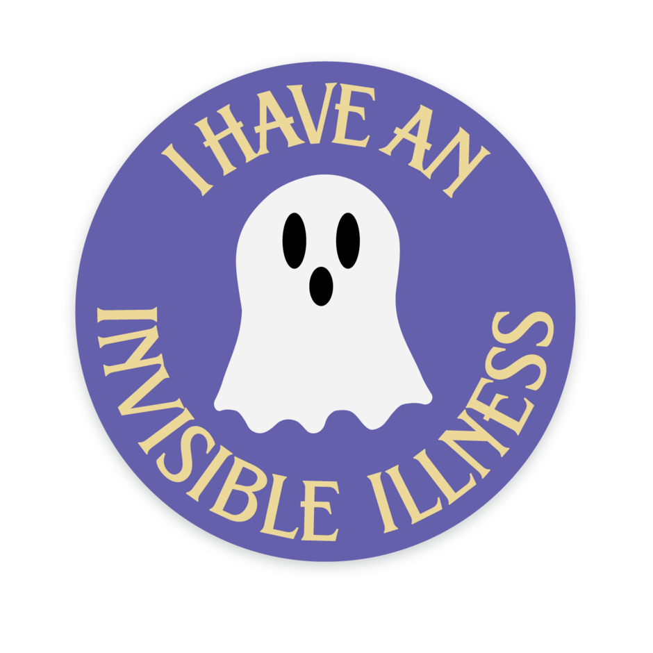 Invisible Illness Decal - Rad Girl Creations Medical enamel pins