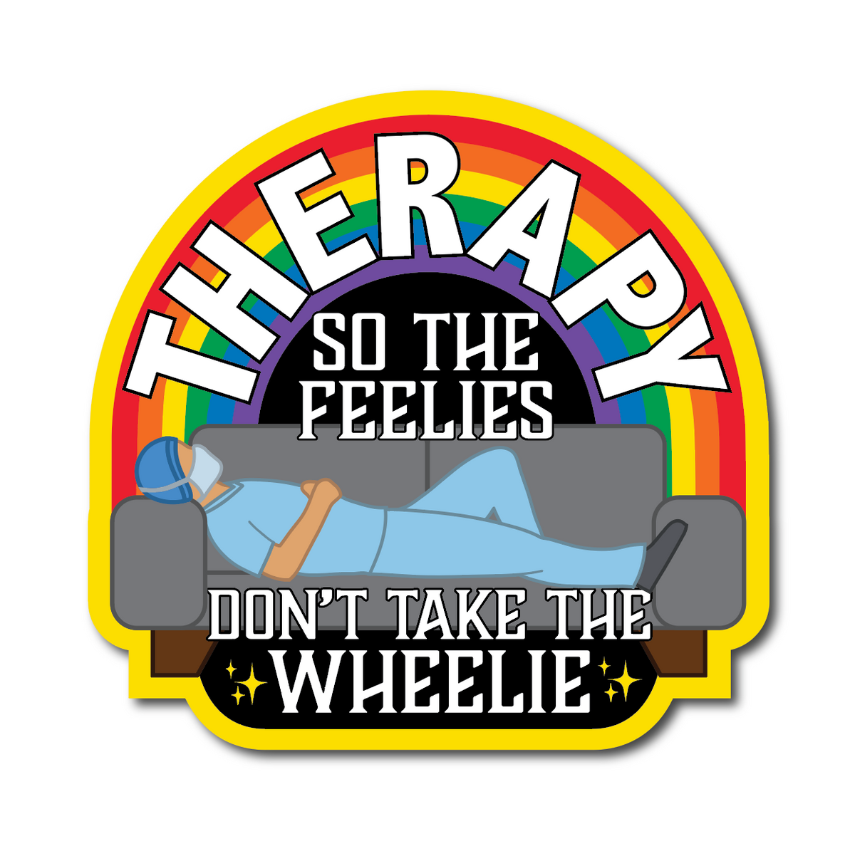 Therapy Decal - The ICU Murse Collaboration - Rad Girl Creations Medical enamel pins