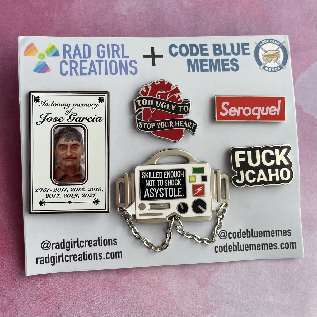 Code Blue Memes Pin Pack - Rad Girl Creations