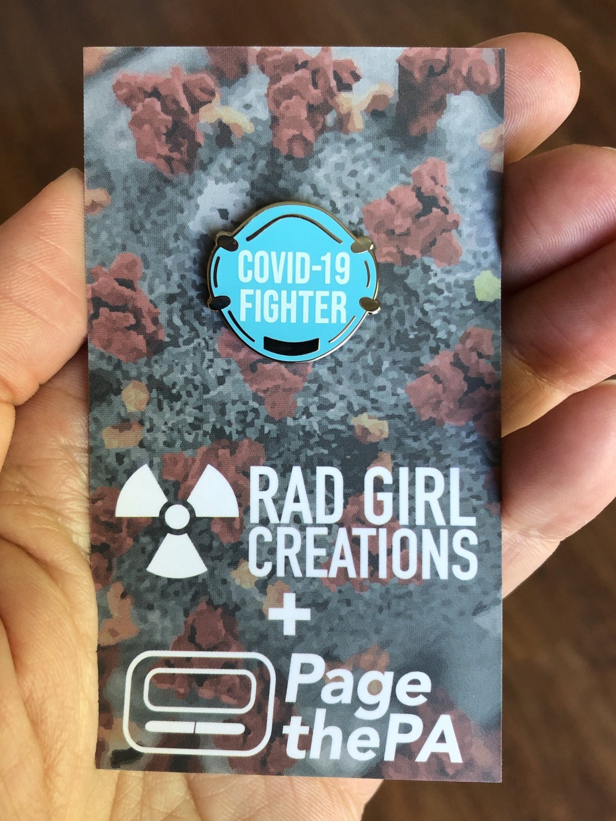 COVID-19 Fighter Pin - Rad Girl Creations