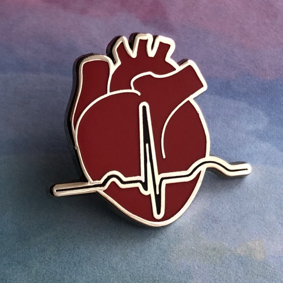 EKG Heart Pin - Rad Girl Creations
