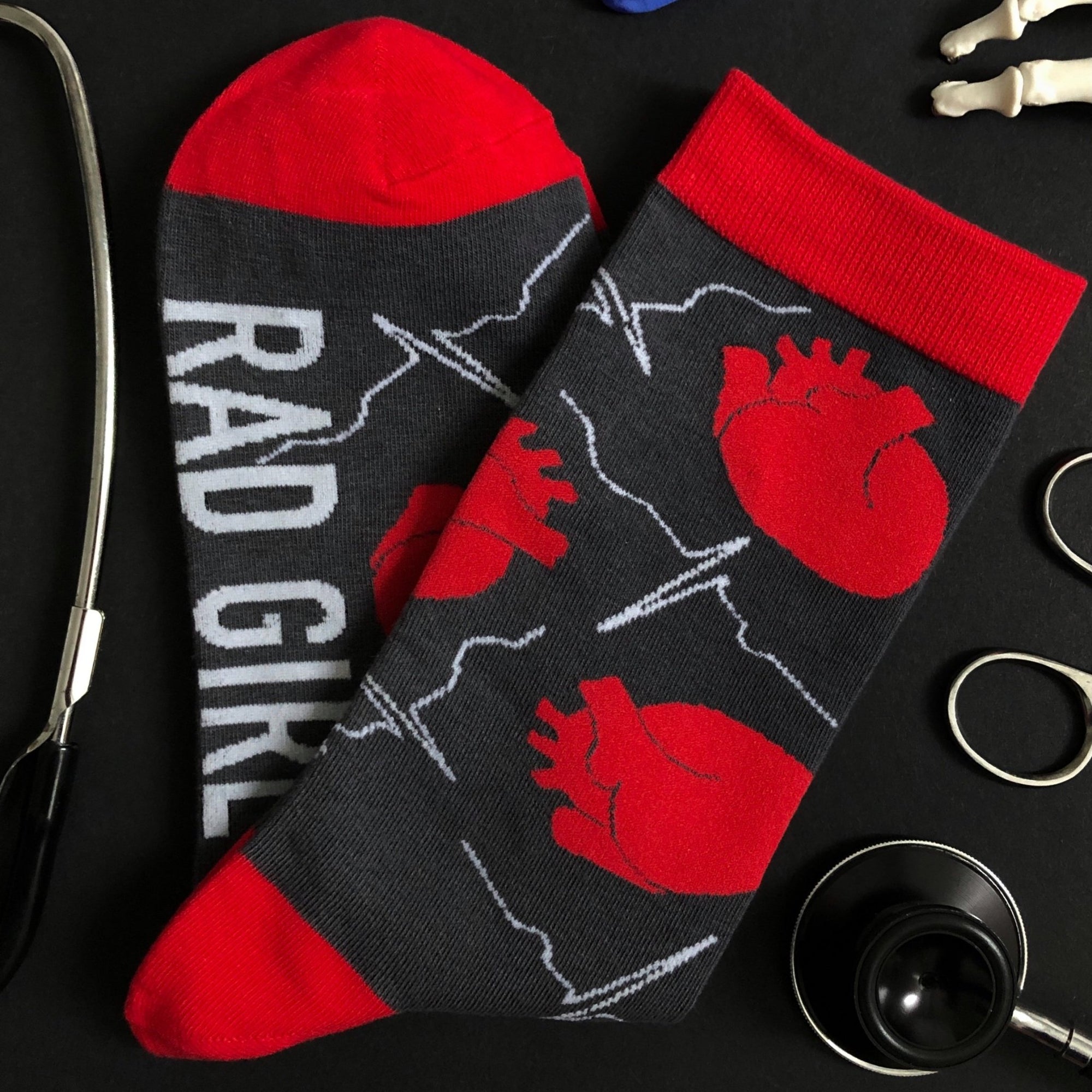 EKG Heart Socks - Rad Girl Creations